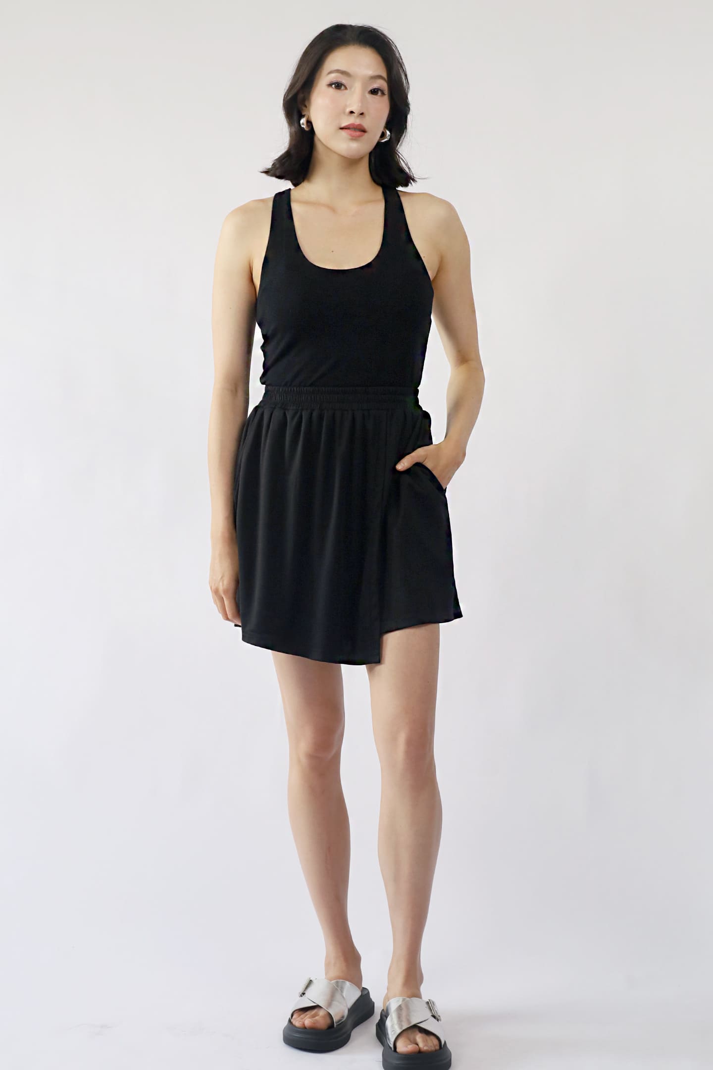 TENCEL - On Repeat Skorts in Black