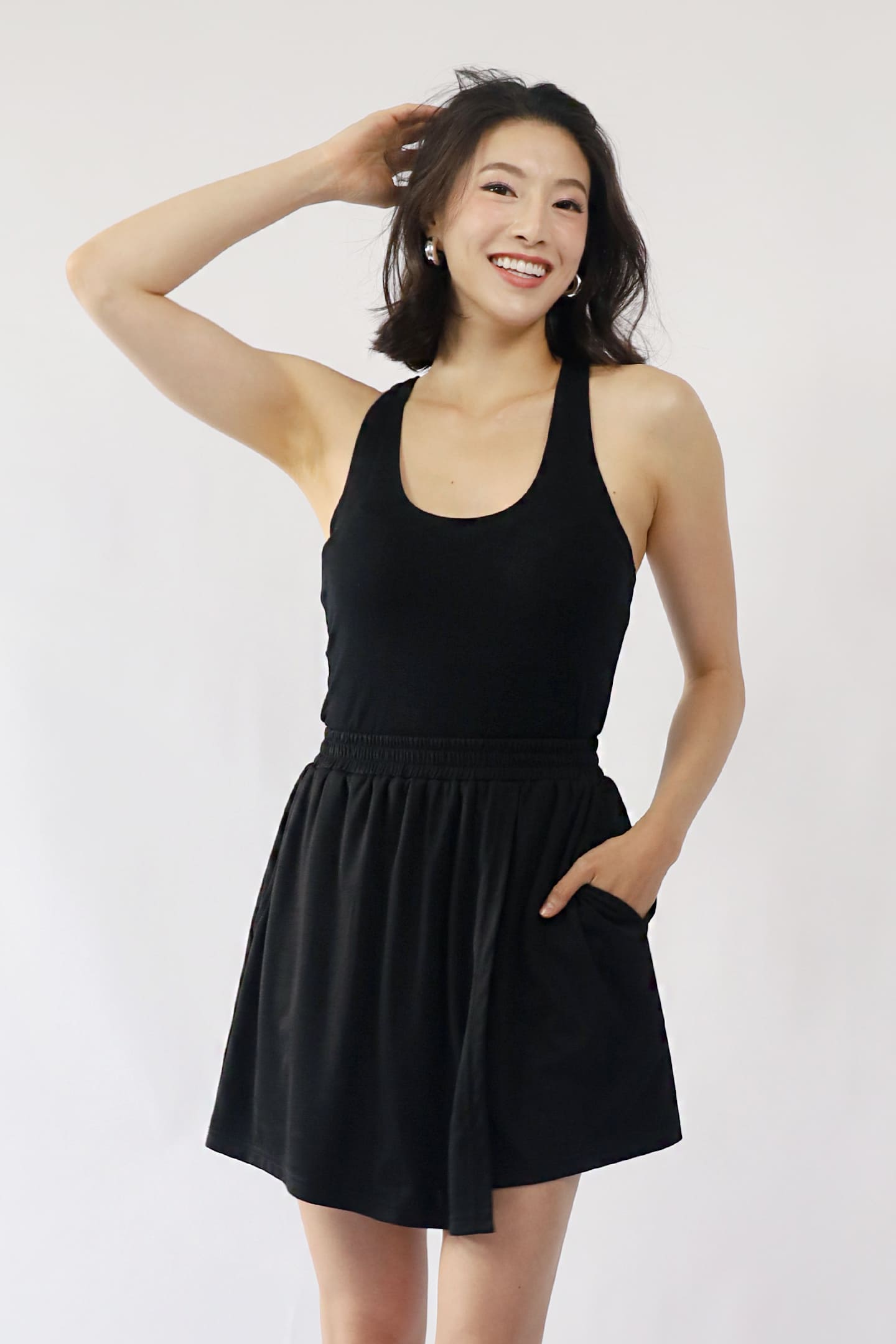 TENCEL - On Repeat Skorts in Black