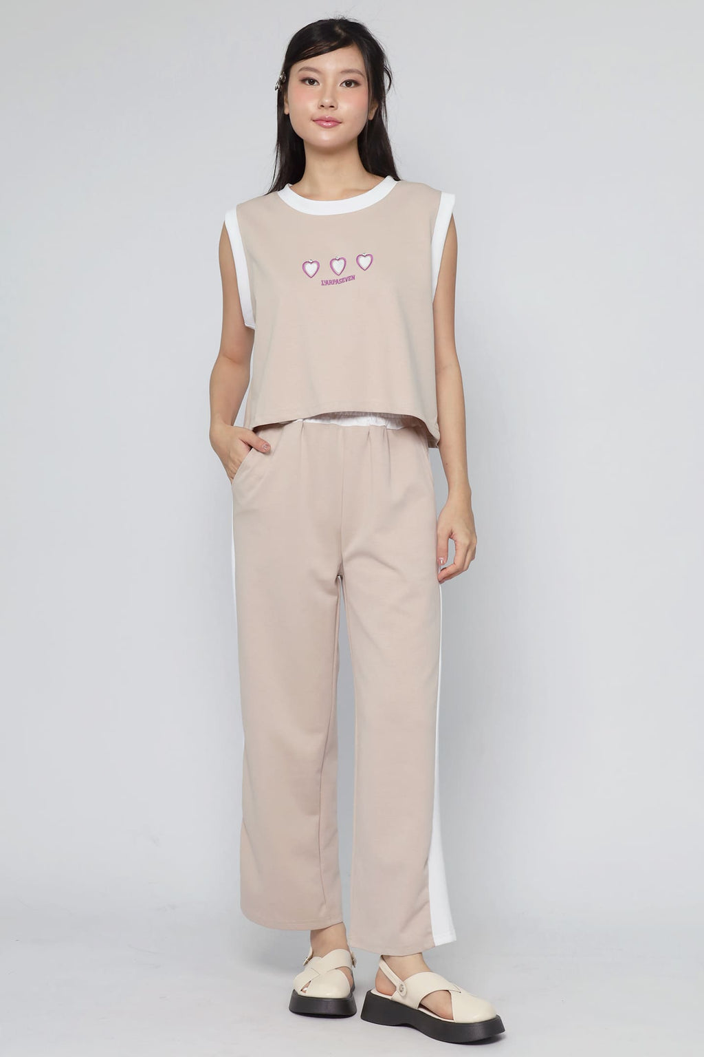 JOY - Triple Hearts 2 in 1 Top and Pants Set