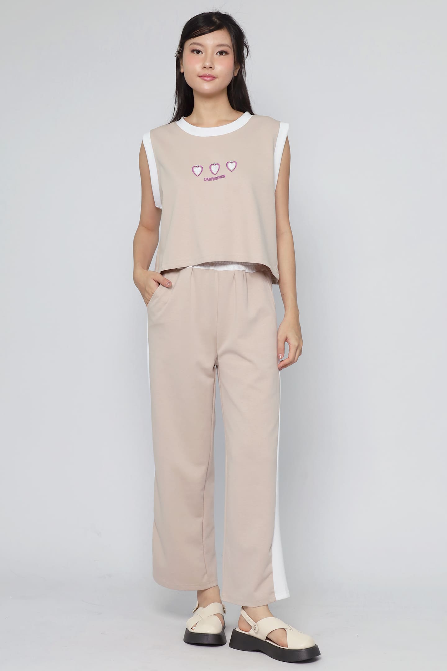 JOY - Triple Hearts 2 in 1 Top and Pants Set