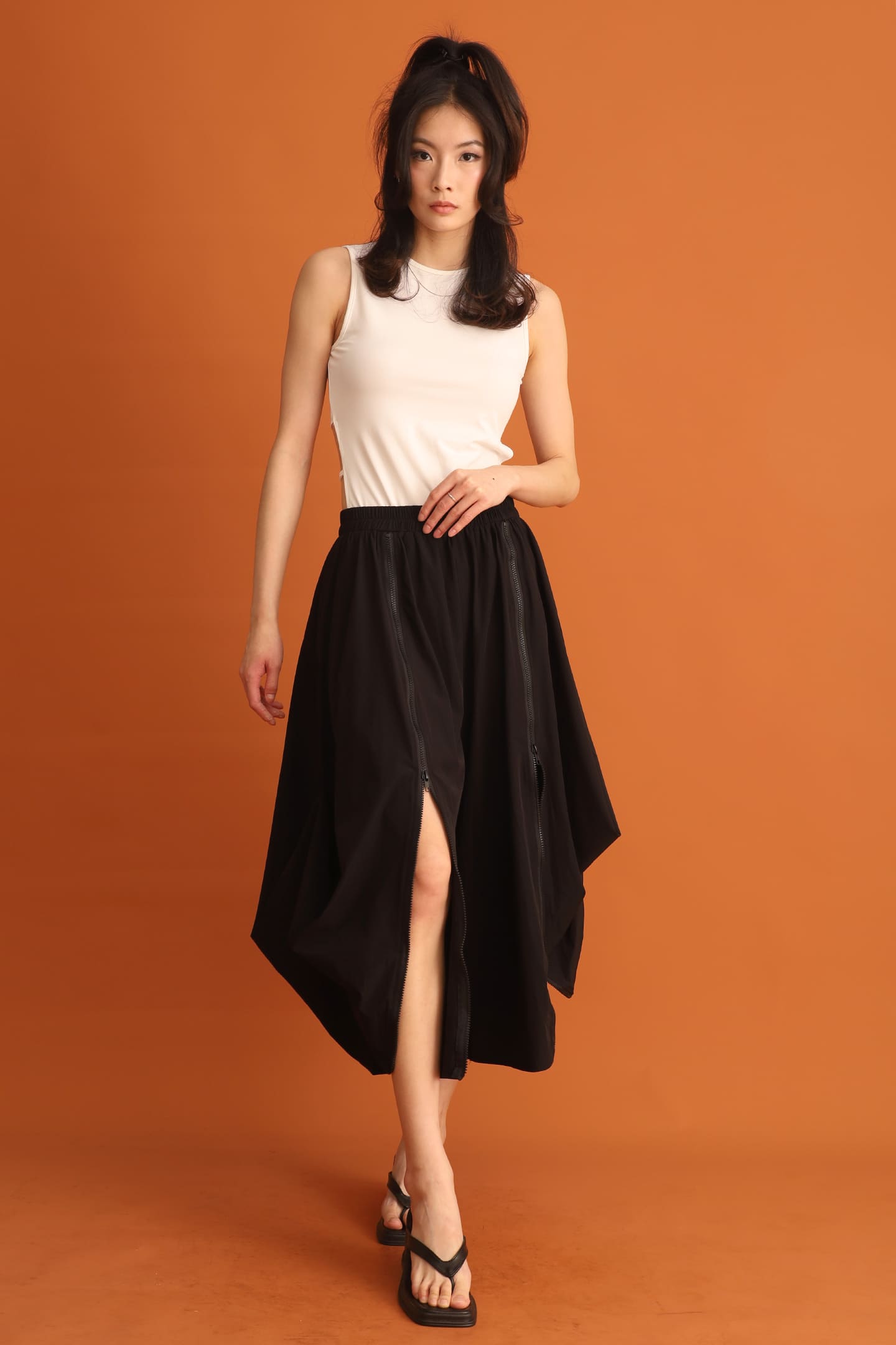 CHOSEN - Suga Zipper Culottes in Black