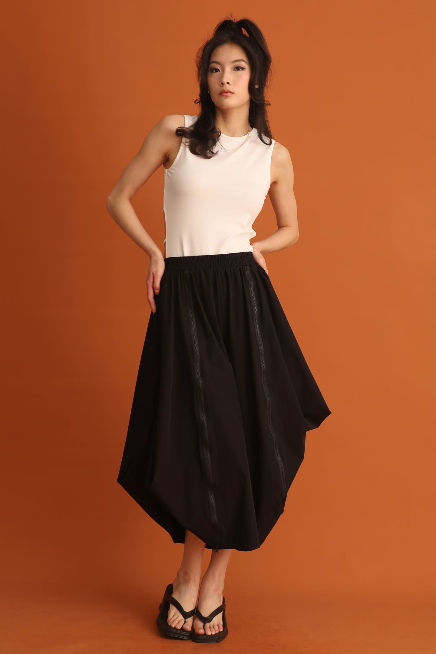 CHOSEN - Suga Zipper Culottes in Black