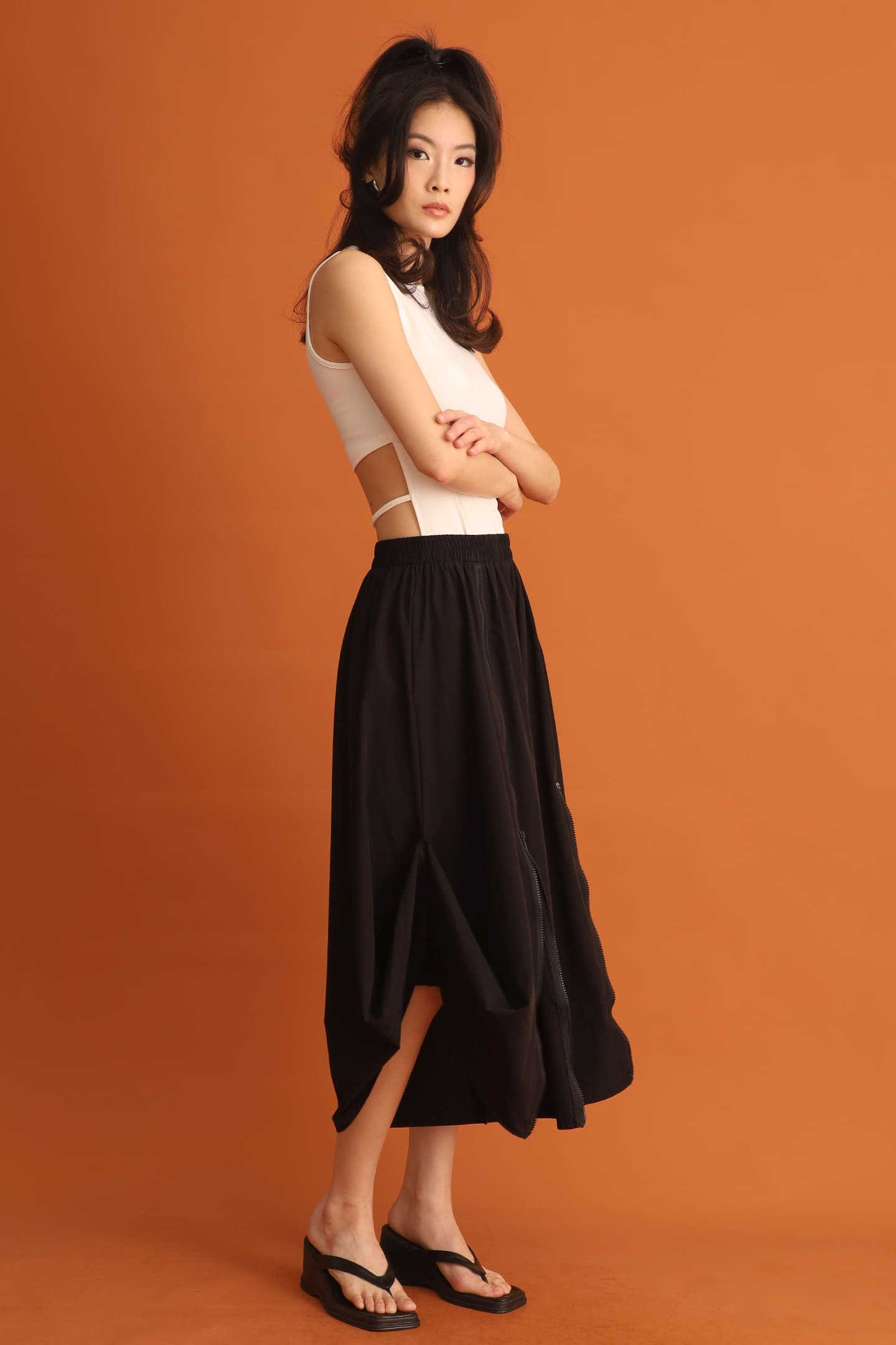 CHOSEN - Suga Zipper Culottes in Black
