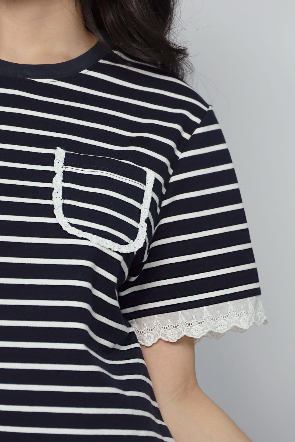 JOY - Sugar Sweet Stripes Lace Top