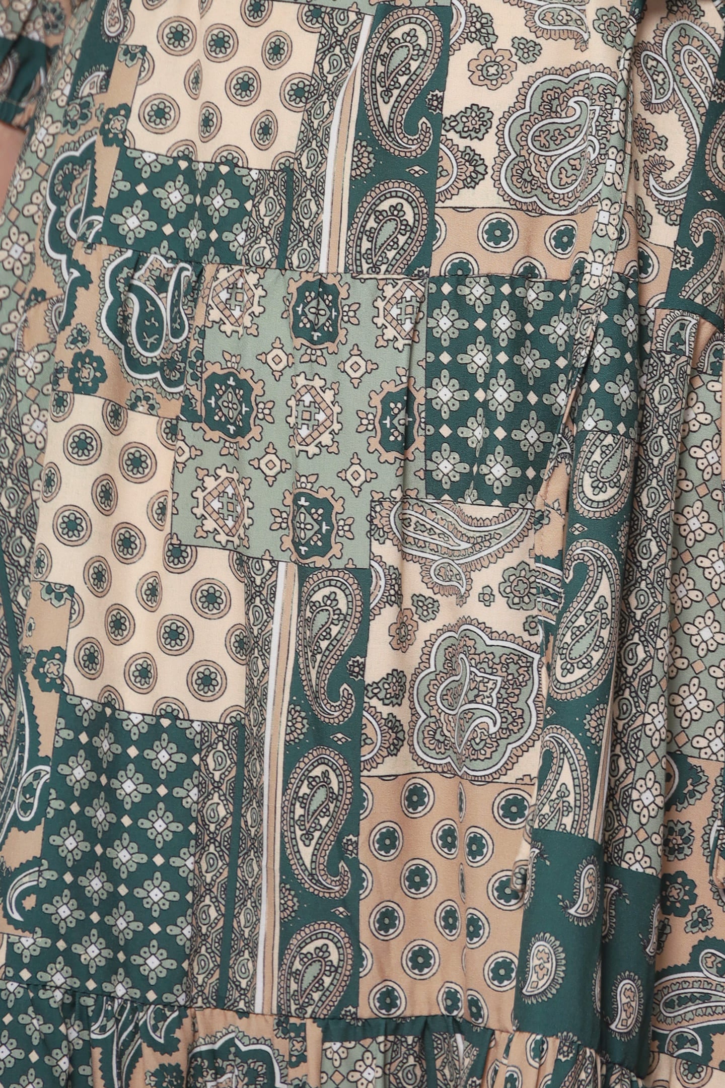 Sydney Dress in Green Paisley
