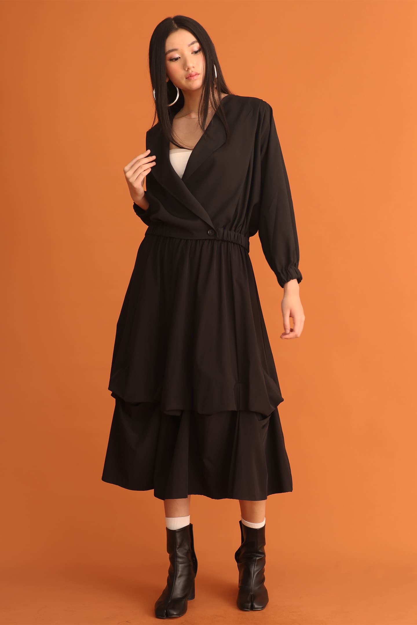 CHOSEN - Tate 2 Way Jacket Top in Black
