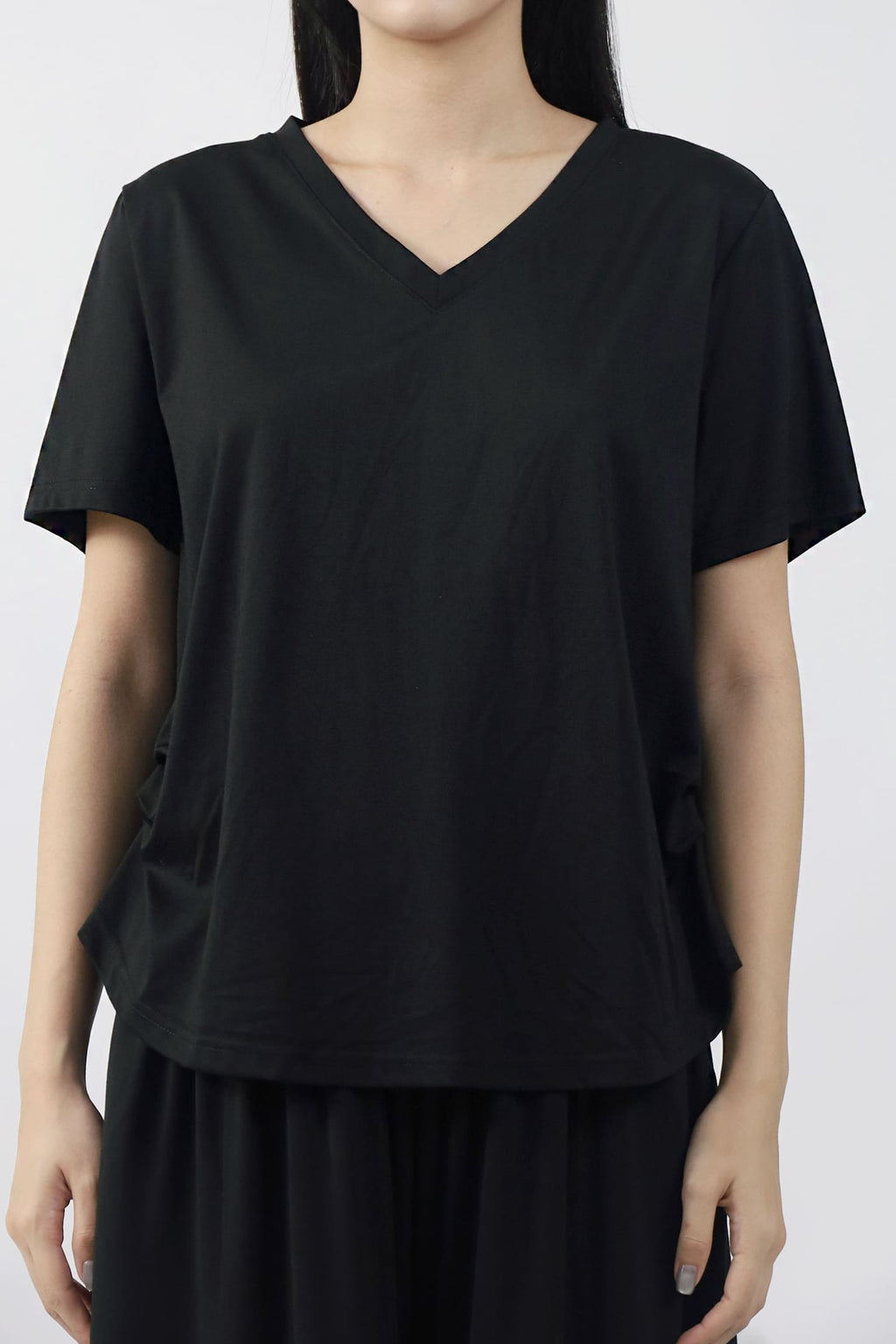 TENCEL - Everytime V Top in Black