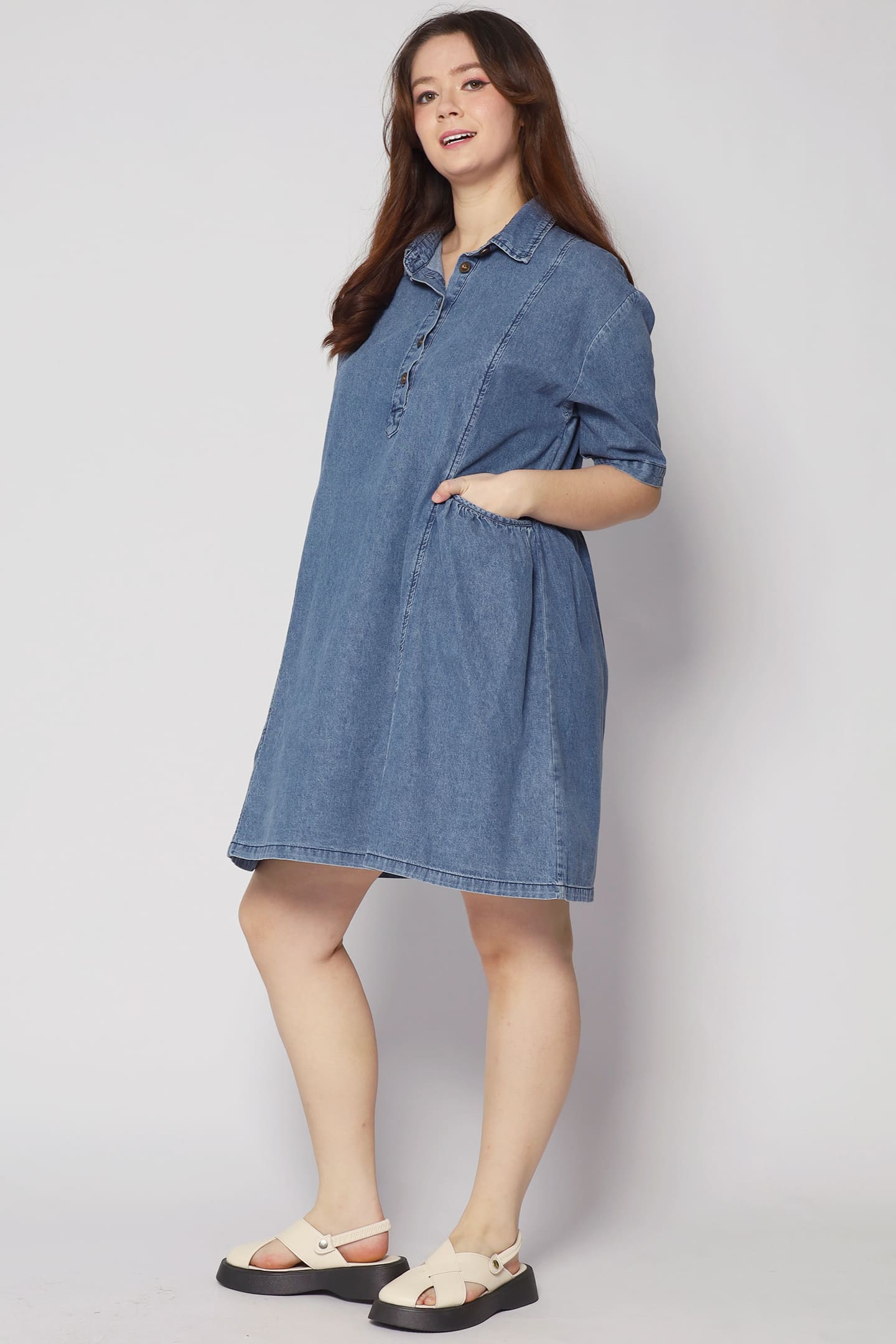 Vava Denim Pocket Dress