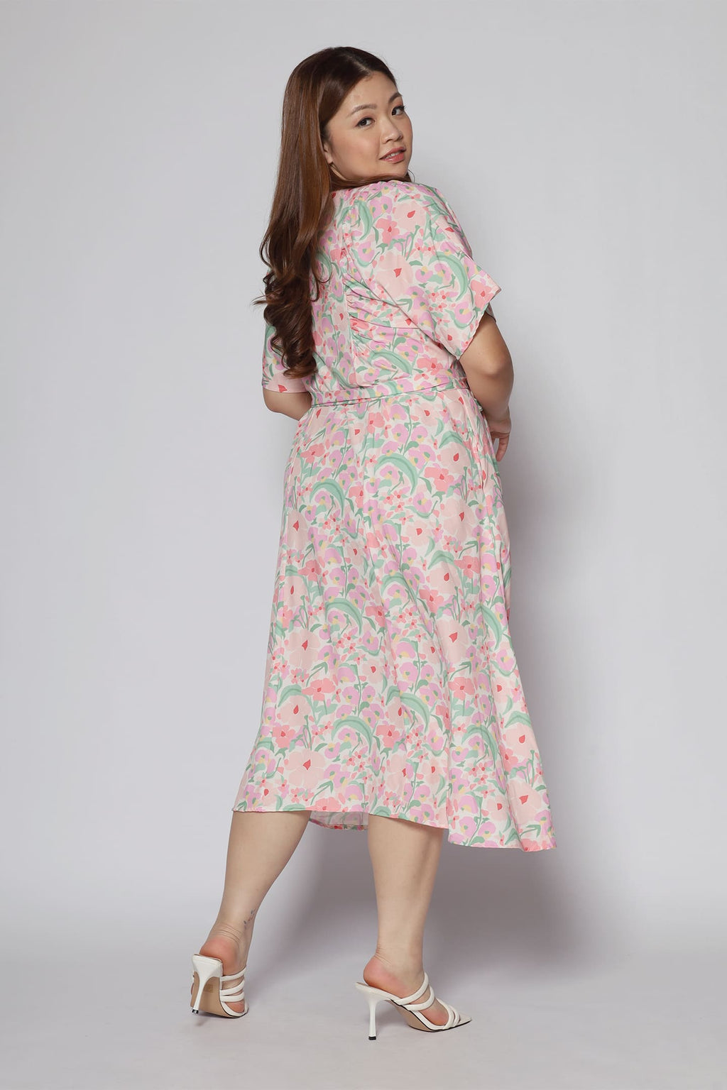 Whitney V Dress in Pink Memories