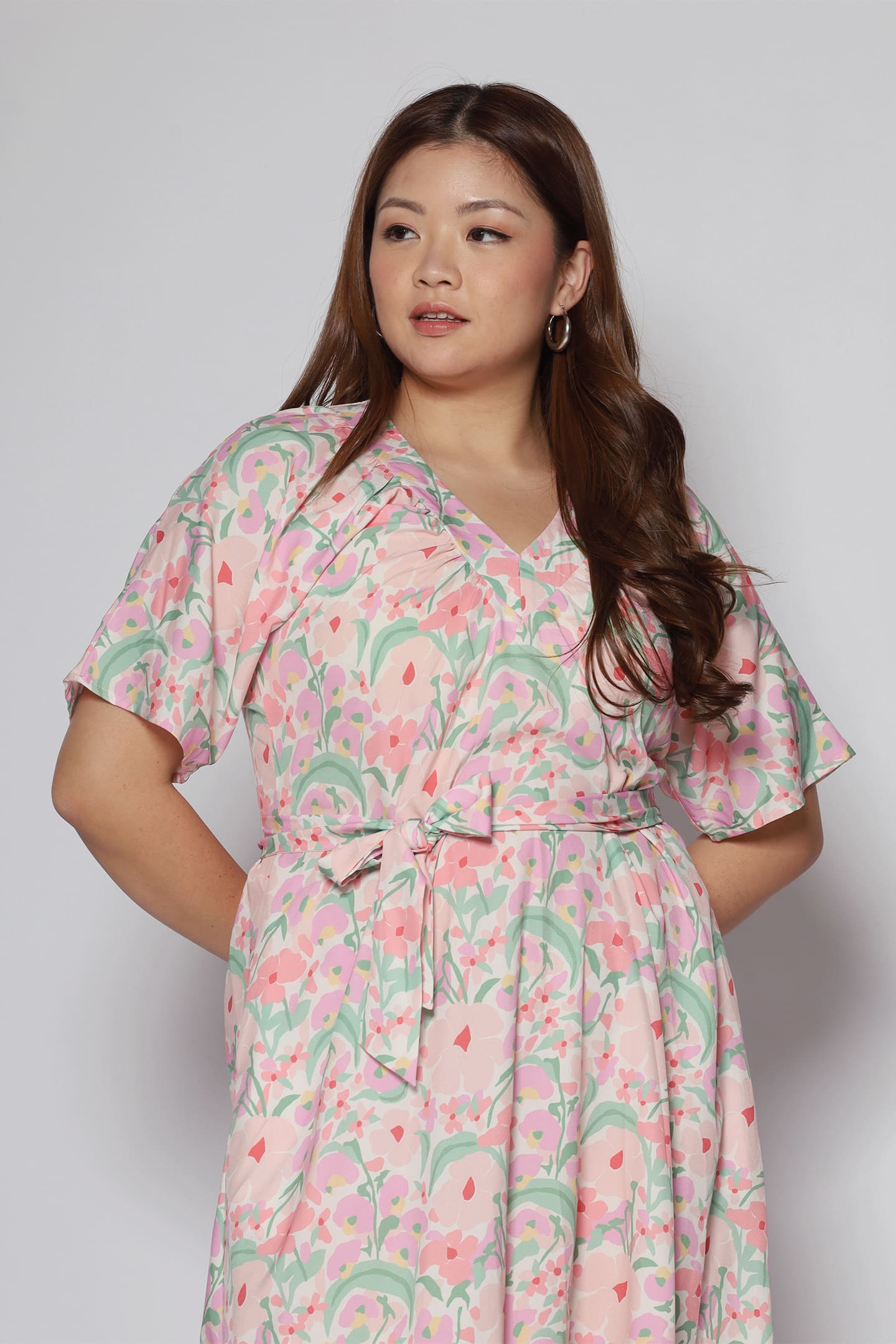 Whitney V Dress in Pink Memories