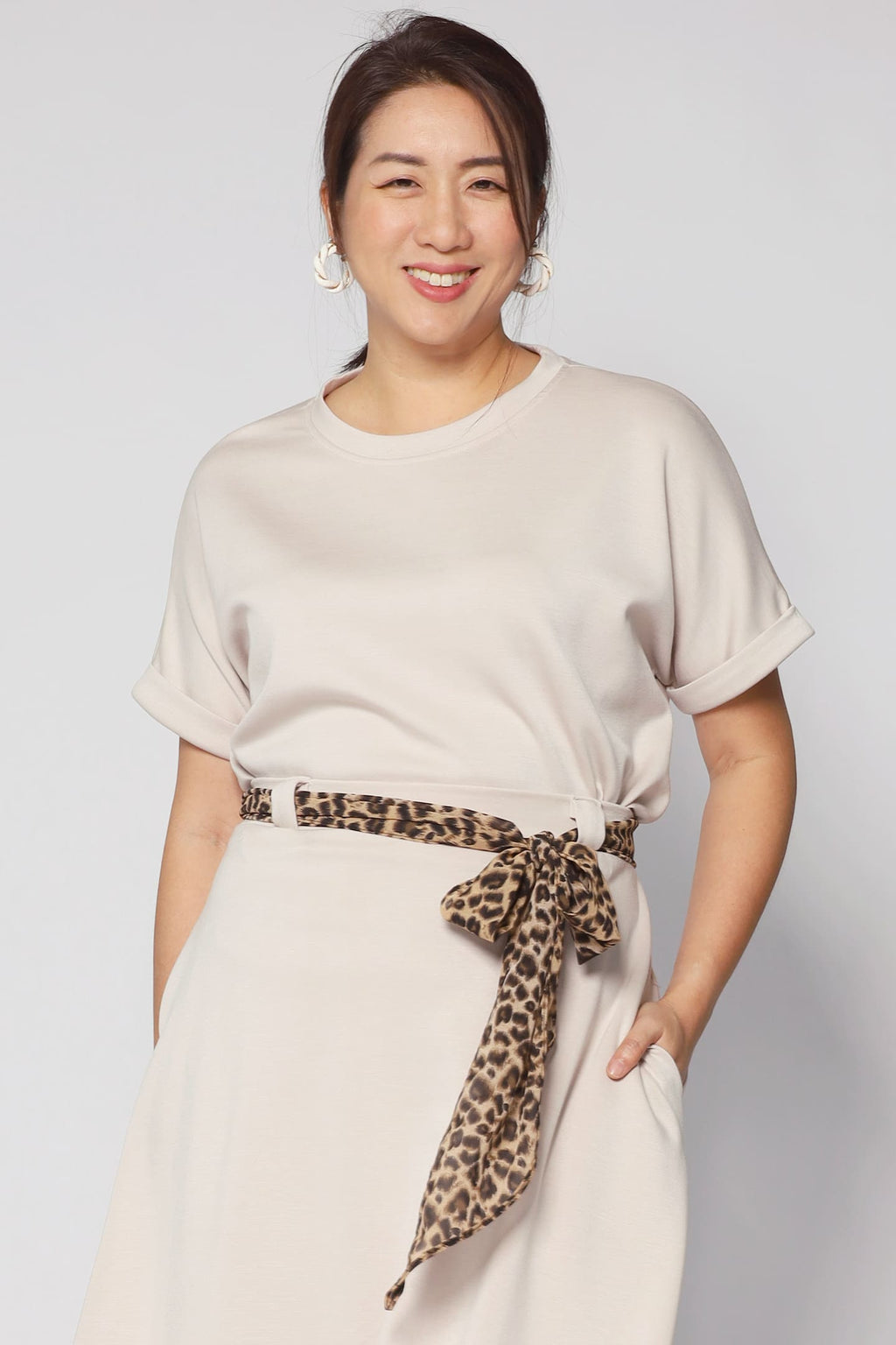 Will 2 in 1 Top and Skirt Set in Khaki