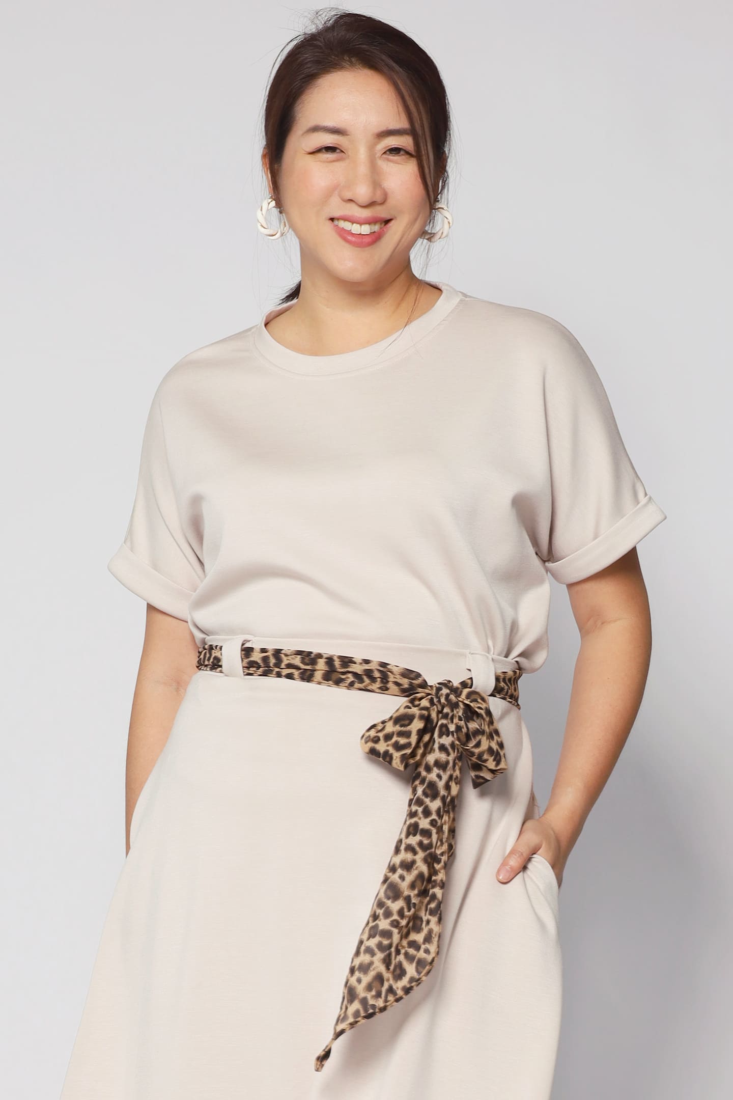 Will 2 in 1 Top and Skirt Set in Khaki