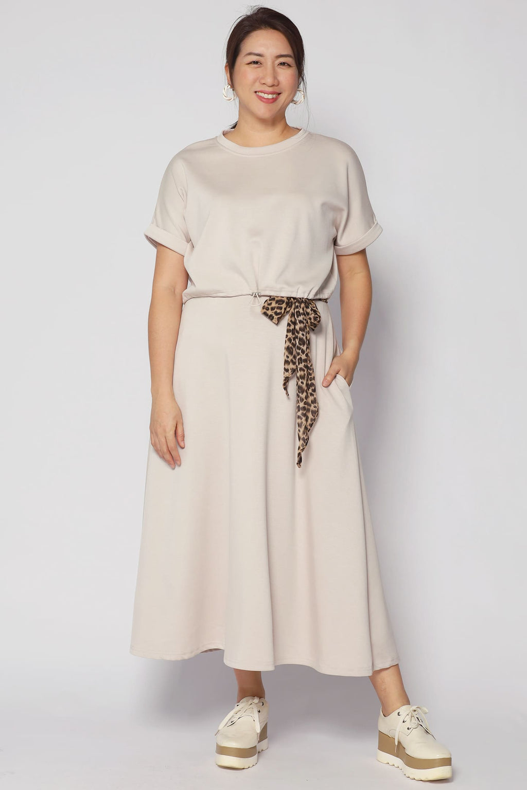 Will 2 in 1 Top and Skirt Set in Khaki