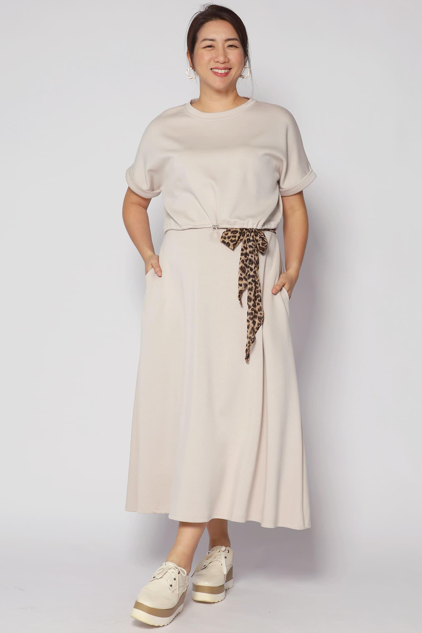 Will 2 in 1 Top and Skirt Set in Khaki