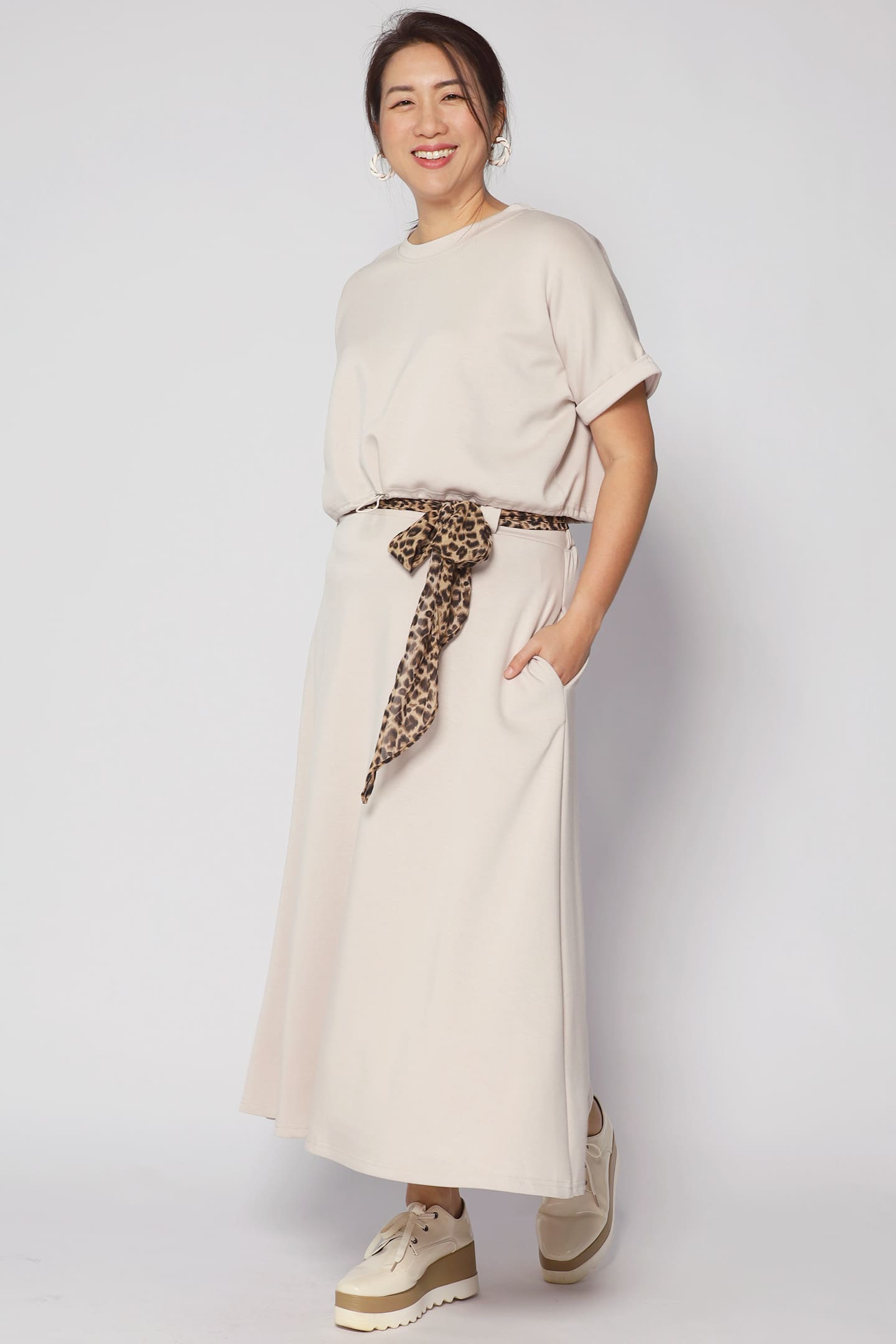 Will 2 in 1 Top and Skirt Set in Khaki
