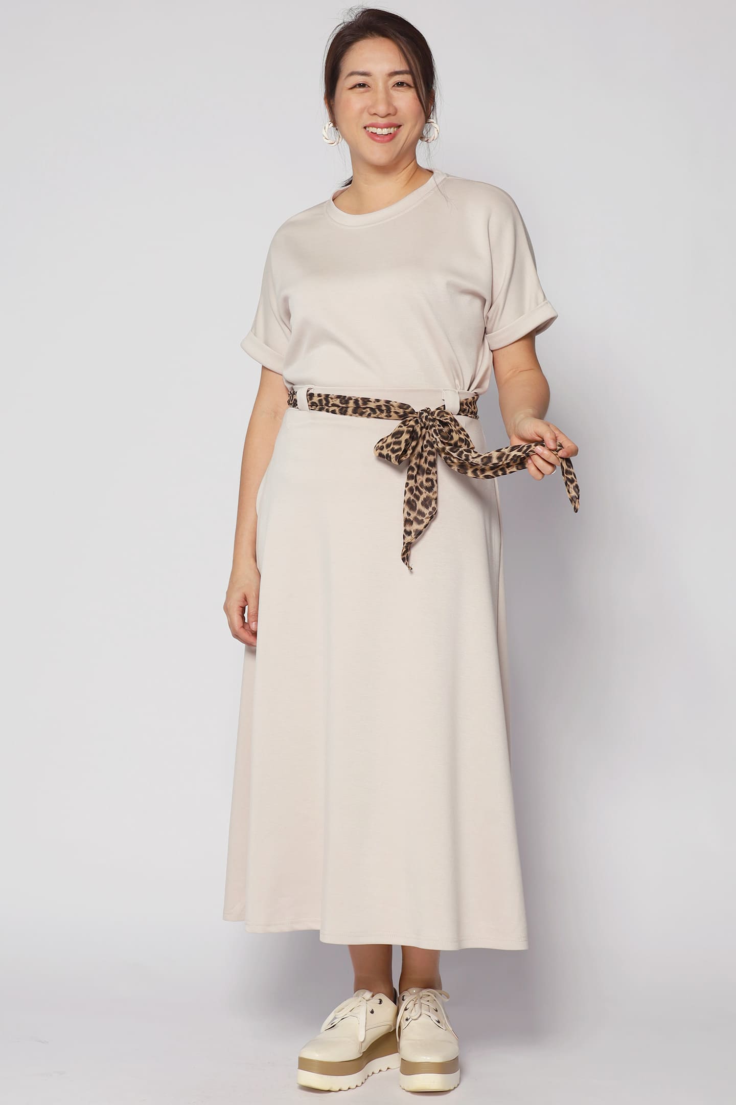 Will 2 in 1 Top and Skirt Set in Khaki